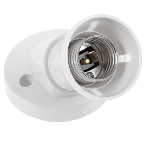 White e27 ceiling lamp base - white,