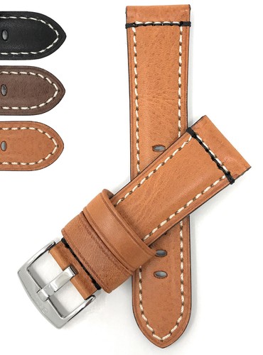 24mm double stitch leather - 24mm,