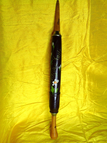 Victorian treen crochet hook - treen,