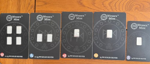 Wessex mint 999 silver bars - mint,
