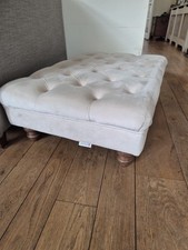 Large Light Beige Foot Stool
