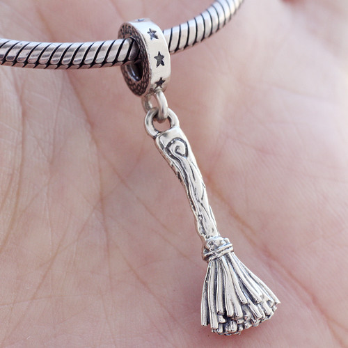 Witch broom charm - charm, 925