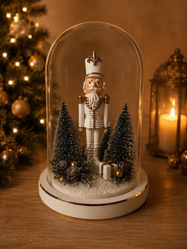 White nutcracker light up - nutcracker, in