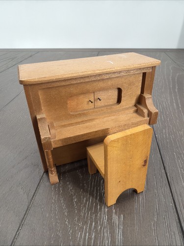 Vintage brown wooden upright - vintage,