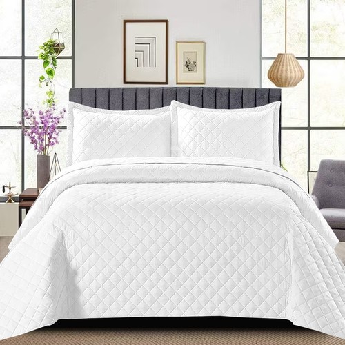 Quilted embossed bedspread bed - quilted,