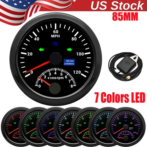 85mm black gps speedometer - 85mm,
