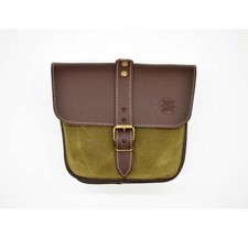 Side bag brown waxed cotton