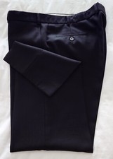 DAKS Mens Black Wool / Polyester Blend Trousers Size 42R