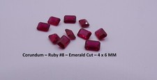 Corundum ruby emerald cut - ruby,