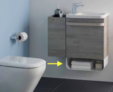 Ideal Standard Tonic Under Sink Bathroom Shelf Gloss White Metal Enamel