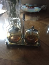 Vintage Art Deco Amber Glass