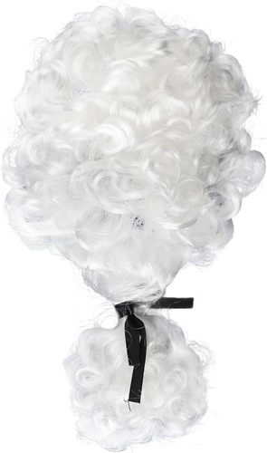 White judge wig - white,