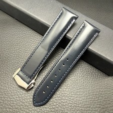Blue Leather Watch Strap For