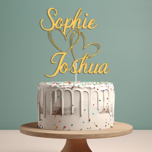 Personalised wedding cake - wedding,