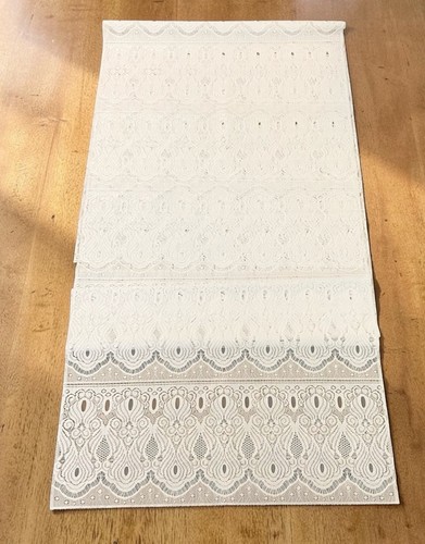 Vtg white french lace net - vtg, cafe