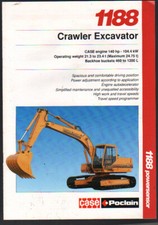 CASE POCLAIN "1188" Crawler Hydraulic Excavator Brochure Leaflet