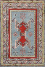 Light Blue Geometric Super