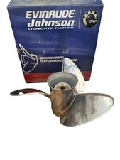 GENUINE EVINRUDE VIPER V4 STAINLESS OUTBOARD PROPELLER 13-7/8" x 21" PITCH