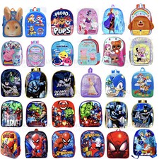 Kids Character Boys Girls Backpack Back To School Bags Disney Lol Batman Peppa 