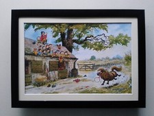 Norman Thelwell Horse Riding print  'Never Afraid'  FRAMED