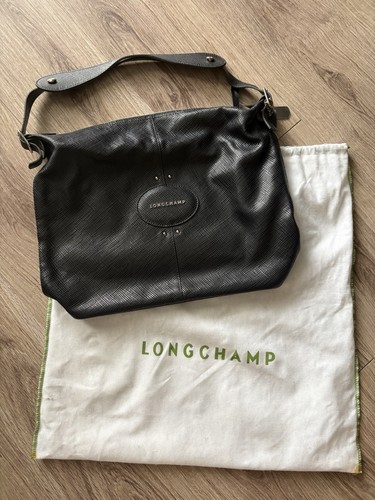 Longchamp black textured - black, zip