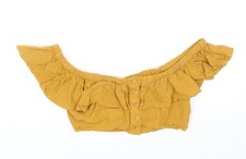 Topshop Womens Yellow Polka