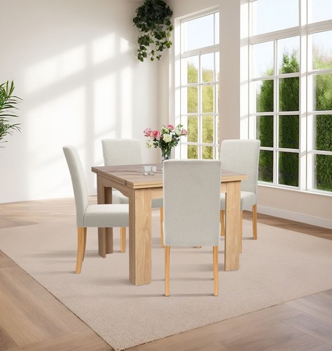 Dining table set oak flip - table, set,