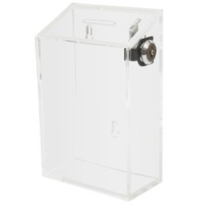 Clear Acrylic Donation Box Suggestion Box Charity Box Tip Container With Lock
