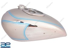 FOR TRIUMPH TIGER 90 SILVER PAINTED CHROMED PRE WAR MODEL GAS FUEL PETROL TANK