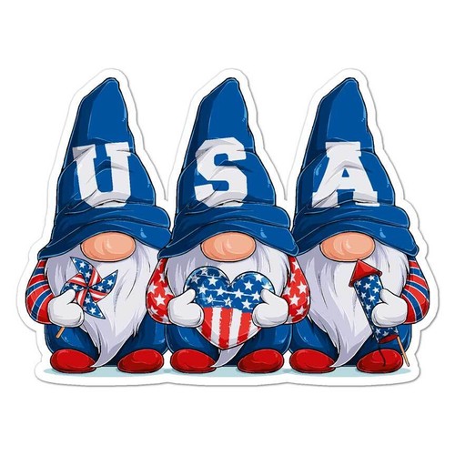 Usa garden gnomes - vinyl, decal