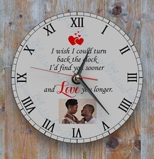 Personalised wall glass clock