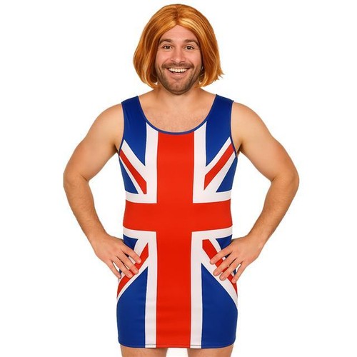 Men union jack dress 90s - men's, –