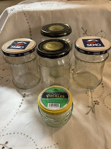Empty jam jars clear - jam,