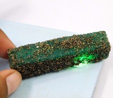 Earth Mining Rod 233.20 Ct Natural Colombian Green Emerald Rough Loose Gemstone