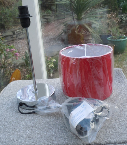 Chrome table bedside lamp base - bedside,