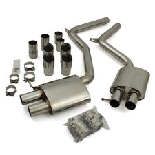 RD3233 2.5" STAINLESS CAT BACK EXHAUST SYSTEM FOR AUDI S4 B8 3.0TFSI V6 09-16