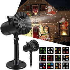 Newest LED Christmas Moving Laser Projector Light Snowflake Xmas Outdoor Lamp UK