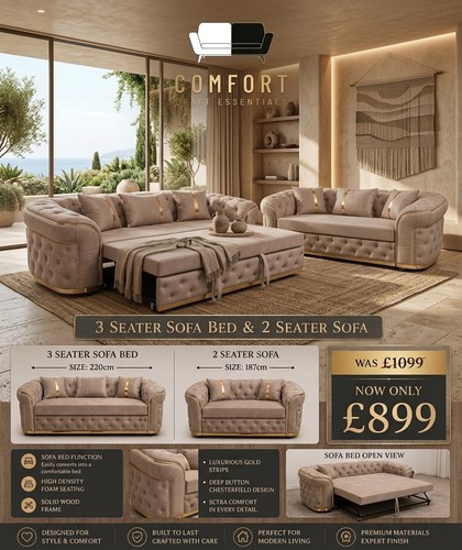 Modern plush velvet - sofa, bed