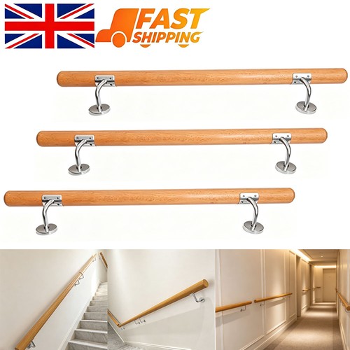Wooden stair handrail grab - wooden,
