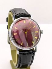 Luch De Luxe Burgundy Dial Men