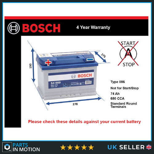 Car battery s4009 - battery, bosch