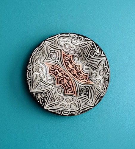 Copper plate dish turkish - plate,