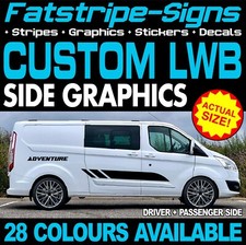 to fit FORD CUSTOM LWB GRAPHICS STICKERS DECALS CAMPER VAN MOTORHOME