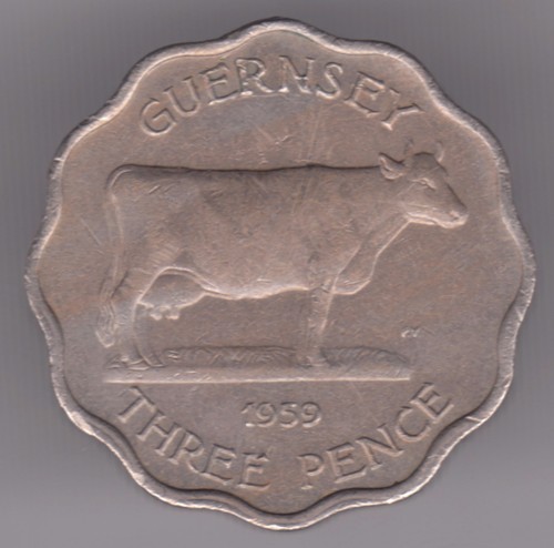 Guernsey threepence 1959 - threepence,