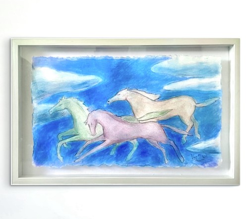 Original painting horses by - "horses",
