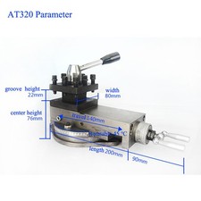 AT320 CQ6132 HQ400 Swing Bench Quick Change Lathe  Posts Metric Tool Slide √