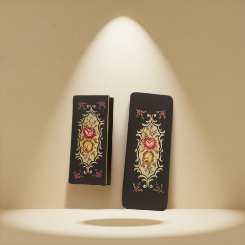 Vintage needlepoint vanity set - vanity,