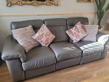 Real Leather 3 Piece Suite