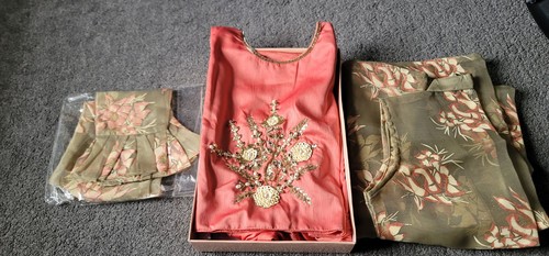 Indian dress embroidered asian - dress,