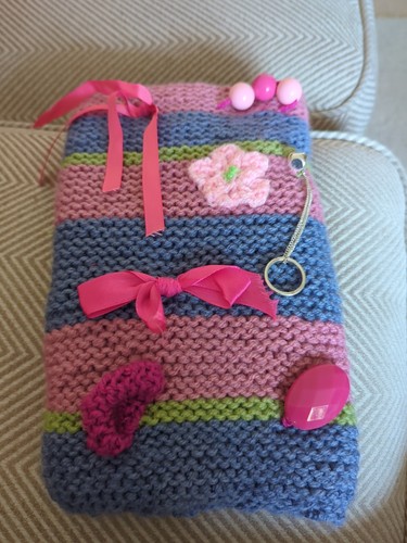 Hand knitted twiddle fiddle
